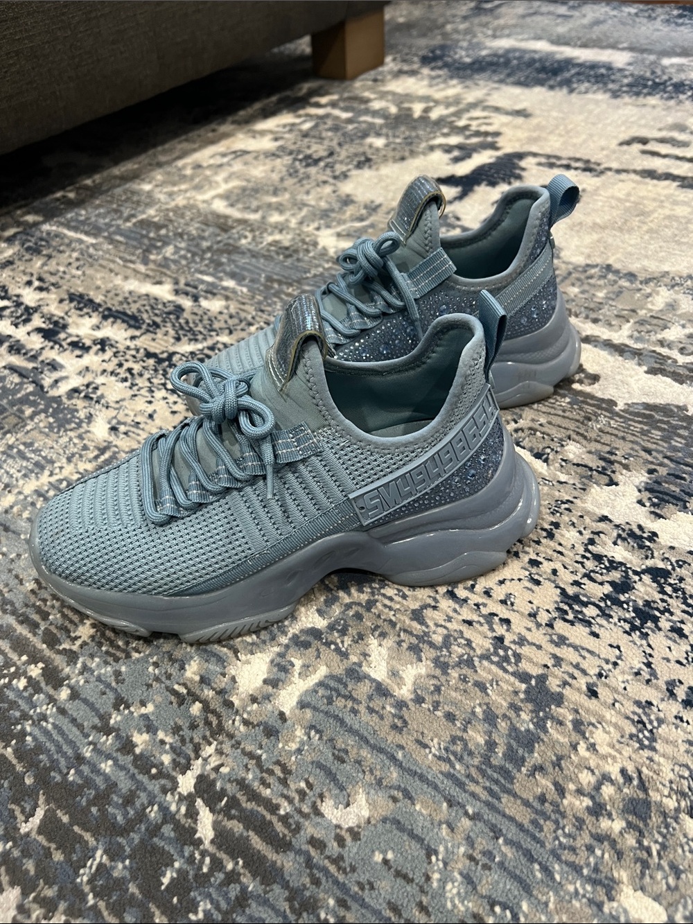 Steve Madden Women's Chunky Knit Sneakers - Dusty Blue
